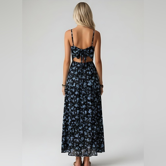 Boho Floral Printed Cami Maxi Dress - Picture 2 of 9
